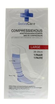 Compressiekous wit L 26 - 29 cm Solvacare 1paar