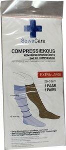 Compressiekous beige XL 29 - 33 cm Solvacare 1paar