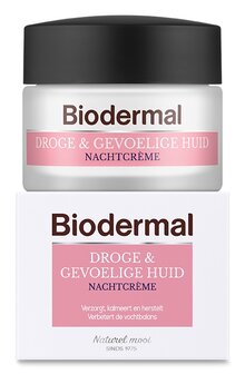 Nachtcreme droge en gevoelige huid Biodermal 50ml