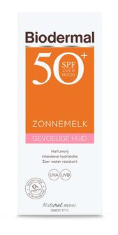 Zonnemelk SPF50+ gevoelige huid Biodermal 200ml