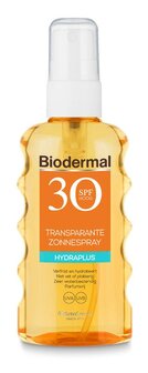 Transparantspray hydraplus SPF30 Biodermal 175ml