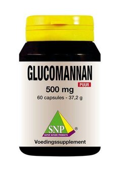 Glucomannan 500 mg puur SNP 60ca