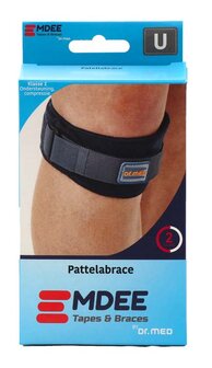 Knie/patella supportband blauw Emdee 1st