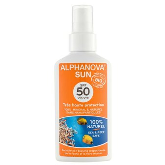 Sun spray SPF50 vegan Alphanova Sun 125ml