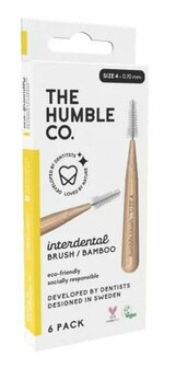 Interdental borstel 0.70 mm geel The Humble Co 6st
