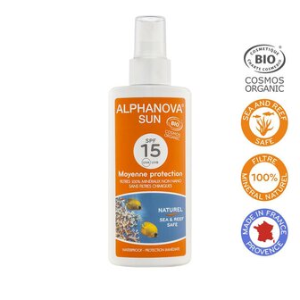 Sun spray SPF15 vegan Alphanova Sun 125ml