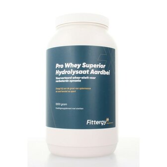Pro whey superior hydrolysate aardbei Fittergy 1000g