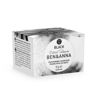 Tandpoeder zwart active charcoal Ben &amp; Anna 15g