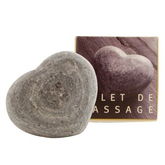 Massage hart leisteen zwart Aleppo Soap Co 1st