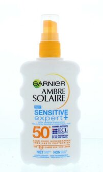 Ambre solaire sensitive SPF50+ spray Garnier 200ml