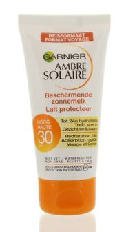 Ambre solaire on the go zonnemelk tube SPF30 Garnier 50ml