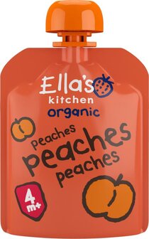 peaches 4+mnd knijpzakje bio Ella&#039;s Kitchen 70g
