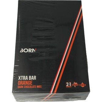 Xtra bar orange dark chocolate box 15 x 50 gram Born 15x50g