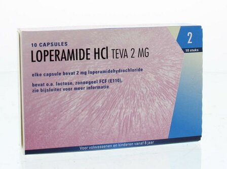 Loperamide HCL 2 mg Teva 10ca