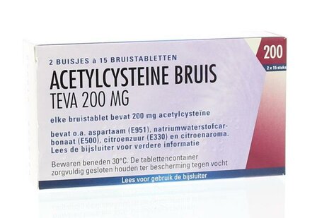 Acetylcysteine 200 mg Teva 30brt