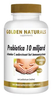 Probiotica 10 miljard Golden Naturals 180vc