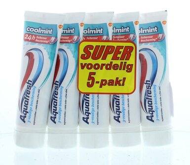Tandpasta coolmint 5-pack Aquafresh 375ml