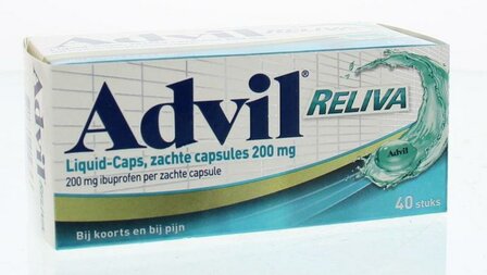 Reliva liquid capsules 200mg Advil 40ca