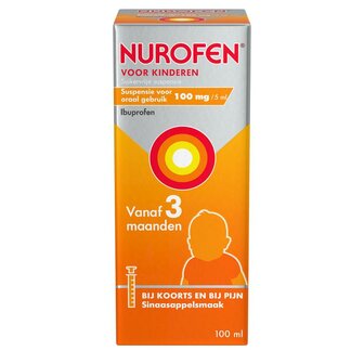 Suspensie kind 100 mg/5 ml sinaasappel suikervrij Nurofen 100ml