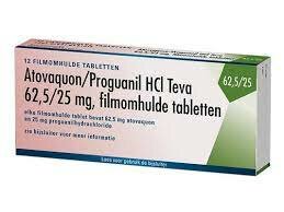 ATOVAQUON/PROGUANIL TEVA TABLET FILMOMH 62,5/25 MG