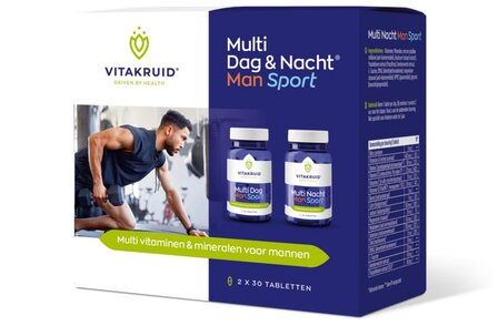 Multi dag &amp; nacht man sport 2 x 30 Vitakruid 2x30tb