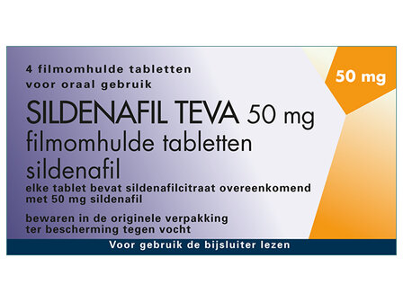 SILDENAFIL TEVA TABLET FILMOMHULD  50MG