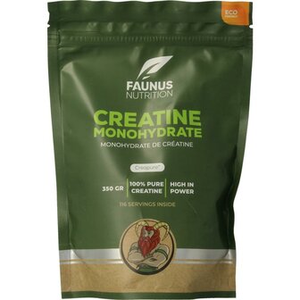 Creatine monohydraat creapure Faunus Nutrition 350g
