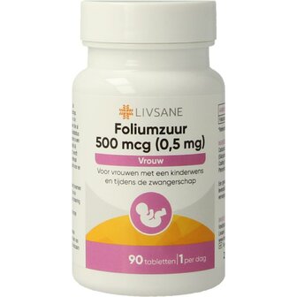 Foliumzuur 0.5mg Livsane 90tb
